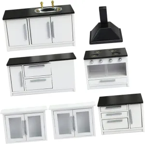 1 Set Mini Furniture Doll House Kitchen Adornment DIY Gas Stove for Miniature Home Decoration Present for DIY Enthusiasts