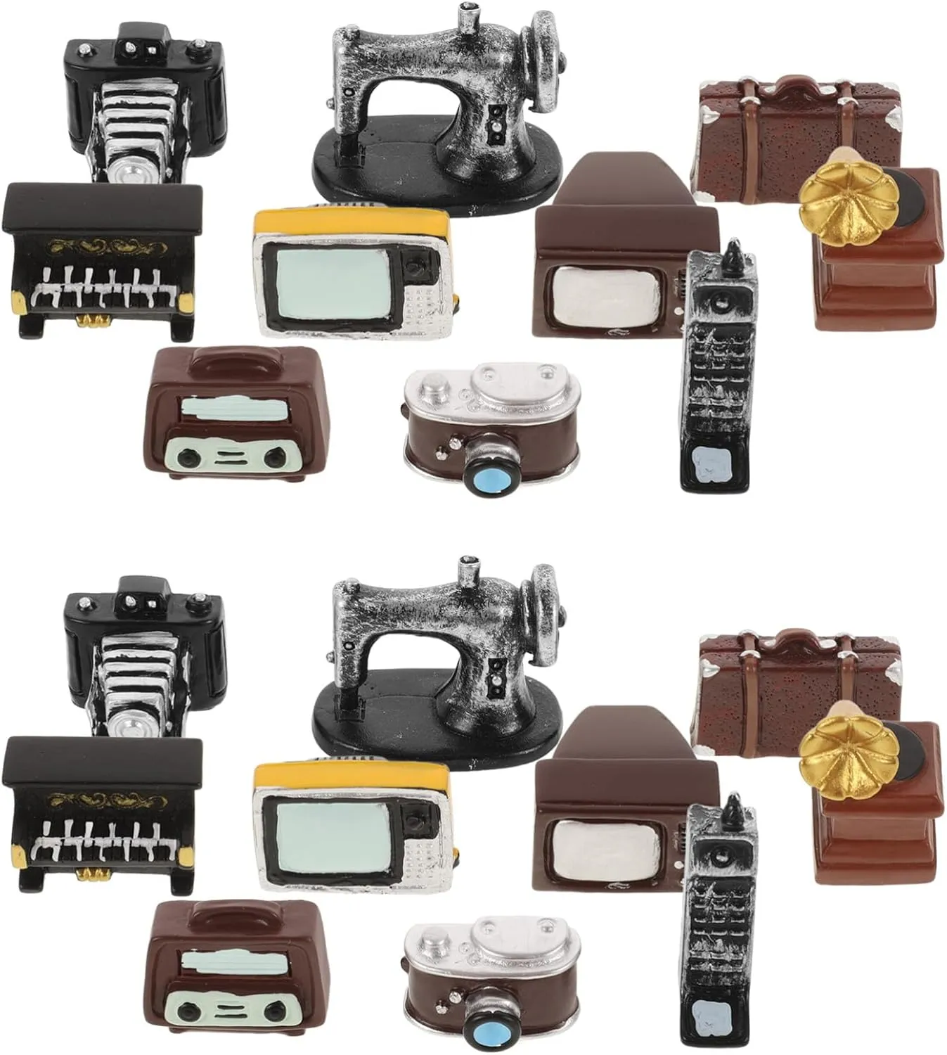 1 Set Miniature Household Doll Furniture Retro Home Appliances Models for DIY Mini House Decoration Adorable Design for