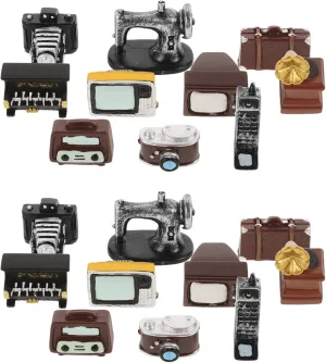 1 Set Miniature Household Doll Furniture Retro Home Appliances Models for DIY Mini House Decoration Adorable Design for