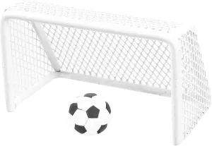 1 Set of Mini Dollhouse Soccer Goal Net with Soccer Ball - Indoor/Outdoor Play - Toddler-Friendly Soccer Set for Kids