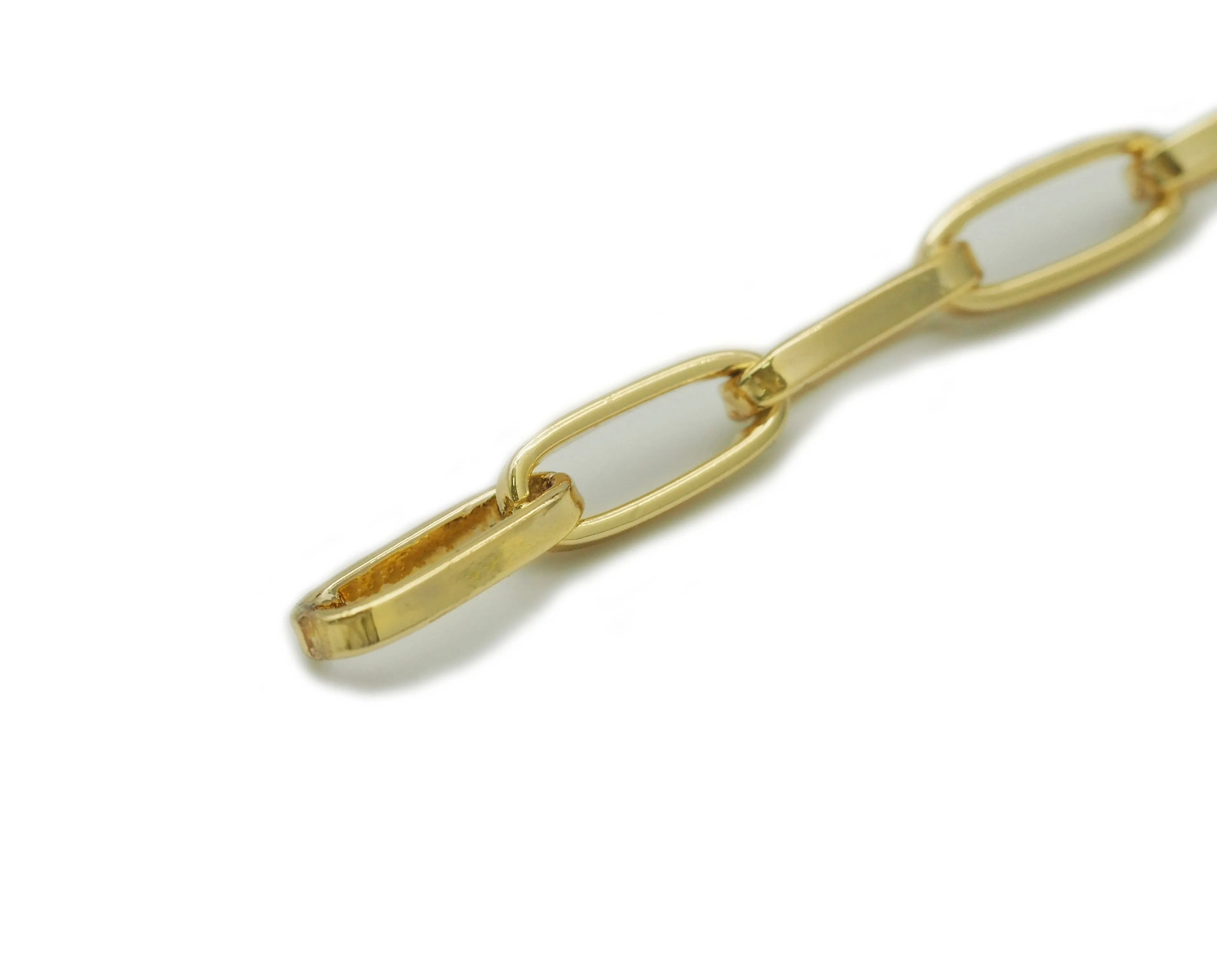 1 Yard/5 Yard Gold Filled Thick Rectangular Edge Paperclip C