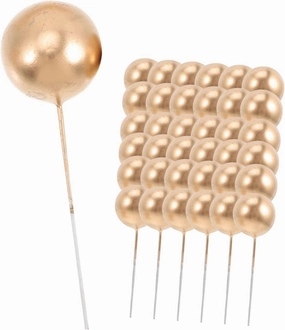 100pcs Cake Balls Decor Mini Balloon Toppers Decorative Cake Decor Perfect for Baking Party Cupcake Topper Set