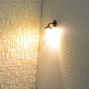 10PCS Miniature Wall Lamps, LED Wall Lights Sconces, H0 Scale Layout Model Building Kit for Sand Table Layout Miniature Landscape Dollhouse Decor