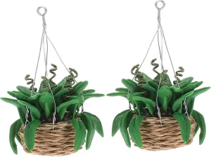 1:12 Scale Miniature Bonsai Models Hanging Pots Realistic Dollhouse Plants Decorative Fairy Garden Mini Plants