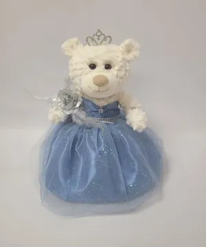 12" Quince Anos Quinceanera Last Doll Teddy Bear with Dress (Centerpiece) ~ ARC09831 (Gray Blue)