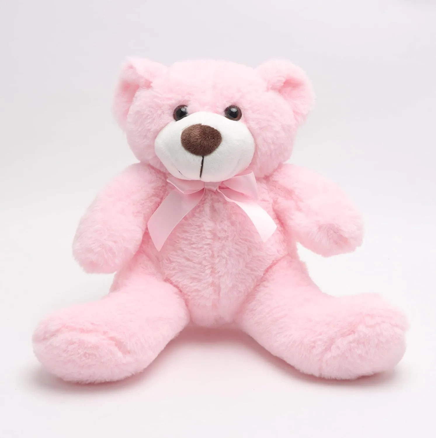 14" Pink Teddy Bear Plush Toy, Soft & Cuddly Teddy Bear Stuffed Animal with Cute Bow, for Girls, Girlfriends, Ideal for Valentine’s Day, Birthday, Christmas