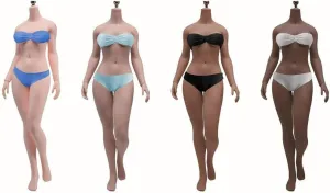 1/6 Scale Female Action Figure Body, 12 Inch Seamless Flexible Large Bust Female Body, 1/6 Large Chest Normal Body Type Toy Figure Body Doll Model (Black Skin)