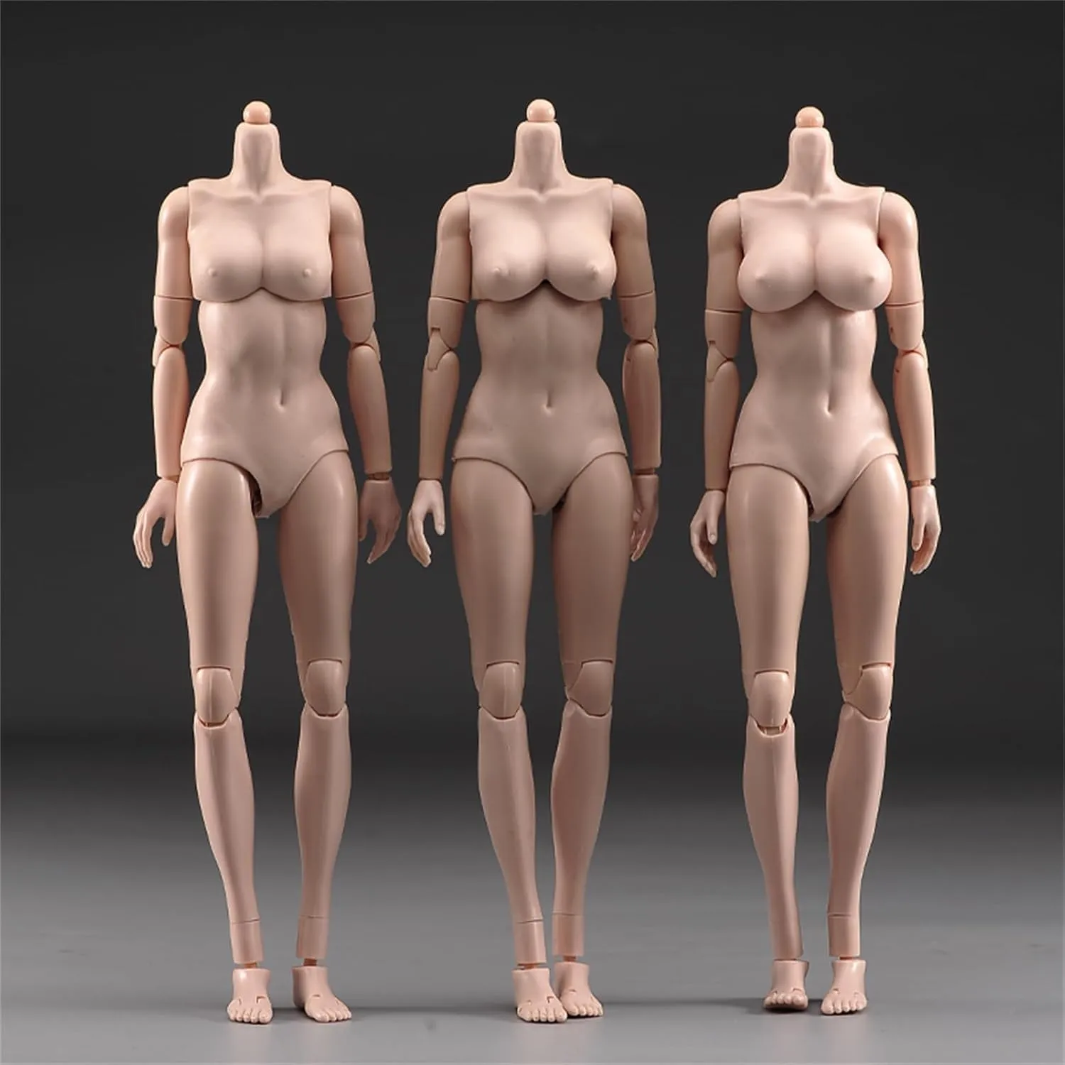 1/6 Scale Female Action Figure Body, 12 Inches Flexible Ball Joint Female Action Figure Body Doll Model Collectible (Pale Skin - Big Bust)