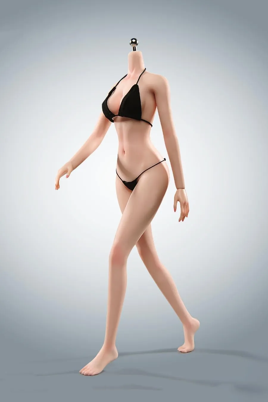 1/6 Scale Female Action Figure Body, 12 inches Slender Seamless Action Figure Body, Super Realistic Soft & Flexible Female Figure Body Model with Detachable 5 Pairs of Hand Gesture (Normal Skin)