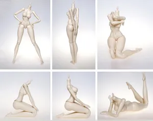 1/6 Scale Female Action Figure Body, Movable Lumbar & Shoulders 12 inches Miniature Flexible Ball-jointed Long legs Female Tall Beauty Girl Aciton Figure Model - Optional Skin Colors (Copper skin)