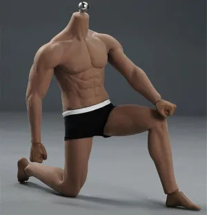 1/6 Scale Male Action Figure Body, 12 Inch Flexible Ball-Joint Muscle Man Aciton Figure, 1/6 Seamless Human-Like Skin Strong Man Figure Model Doll Collection (M33)