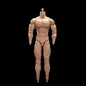 1/6 Scale Muscle Male Body, 12 inch Flexible Strong Muscle Man Action Figure Body Miniature Male Figure Model Doll Collection (03)