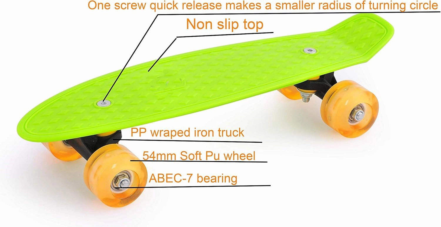 17inchX5inch Completed Skateboard Mini Cruiser Board with High Bounce PU Wheel