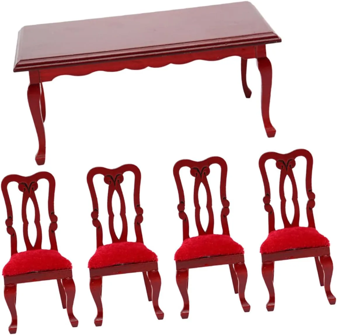 1set Tiny House Furniture Scale Miniature Table Chairs Adorable Dollhouse Accessories for Boys and Girls Playtime and Decoration for Miniature Models and Toy Houses