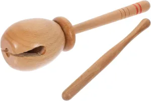 1set Wooden Block Percussion Instrument for Boys and Girls Musical Toy with Mallet for Early Education and Creative Play Portable Toy for Indoor and Outdoor Activities