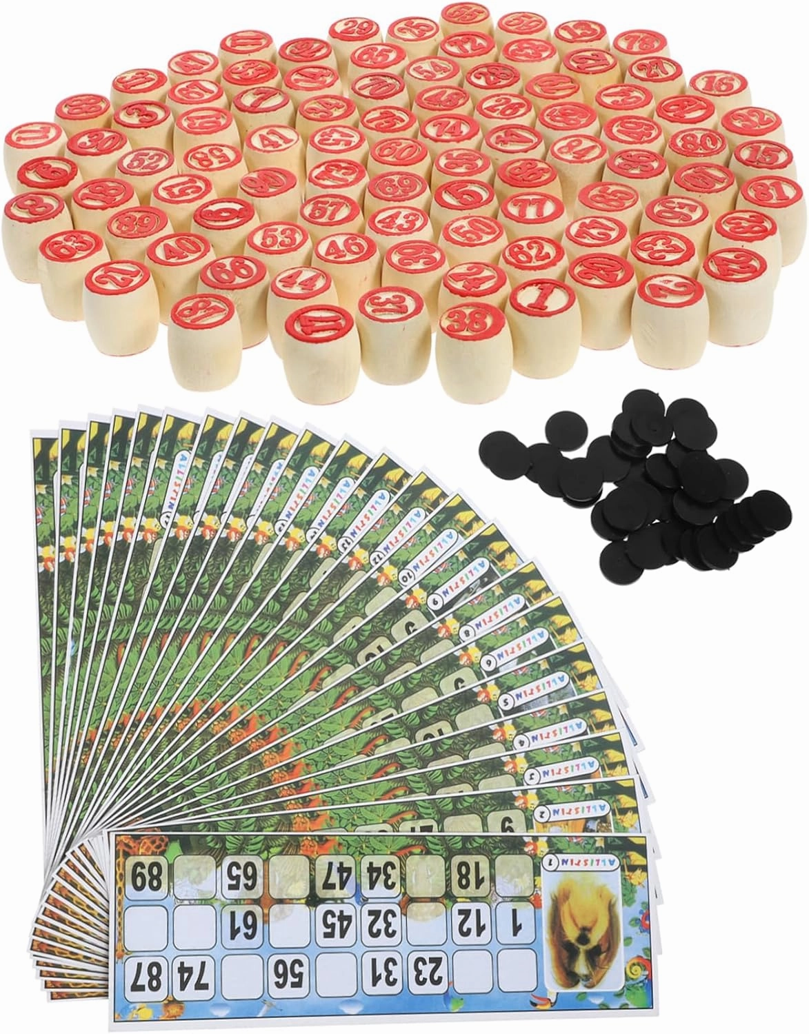 1set Russian Lotto Game Set Bingo Board Game Barrels and Cards for Adults for Gatherings and Events