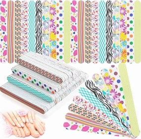 200 Pcs Nail File 150/150 Grit Double Sided Emery Boards Colorful Buffers for Acrylic Nails Polish Manicure Pedicure Tool for Women Girls Fingernail Toenails Buffering Shaping Smoothing