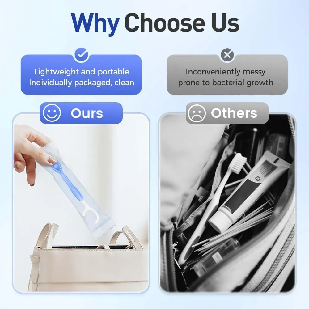 2025 New 5 in 1 Mini Toothbrush Set, 26pcs Mini Toothbrushes with Toothpaste, Portable Toothbrush with Floss, 5 in 1 Disposable Mini Toothbrushs for Travel Work and Gatherings Daily Use (Mixed 1PC)