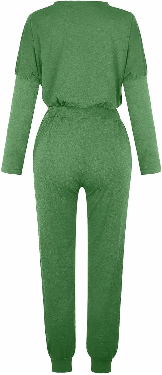 2025 Summer Sports 2 Piece Set,Lounge Sets Lightweight Crewneck Pullover Tops & Long Pants Tracksuit