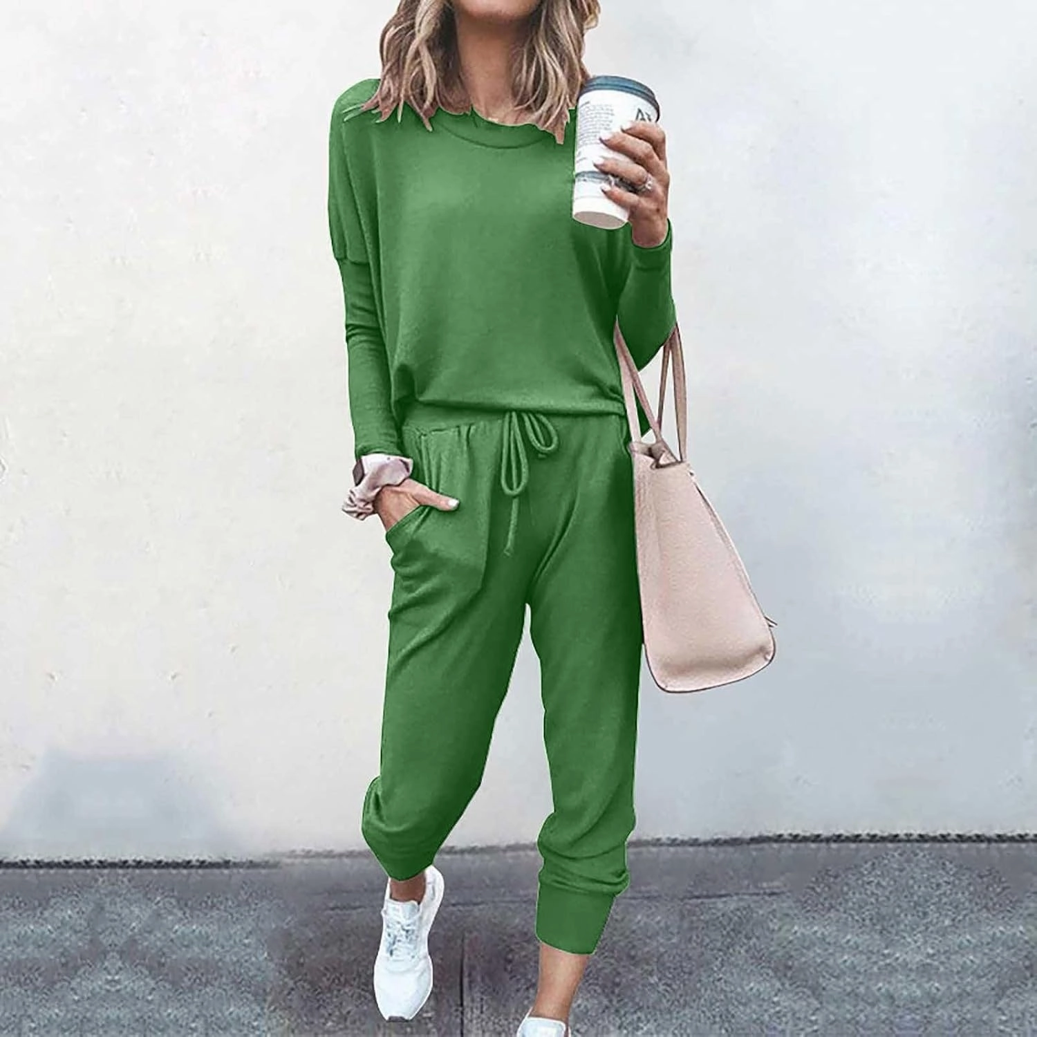 2025 Summer Sports 2 Piece Set,Lounge Sets Lightweight Crewneck Pullover Tops & Long Pants Tracksuit
