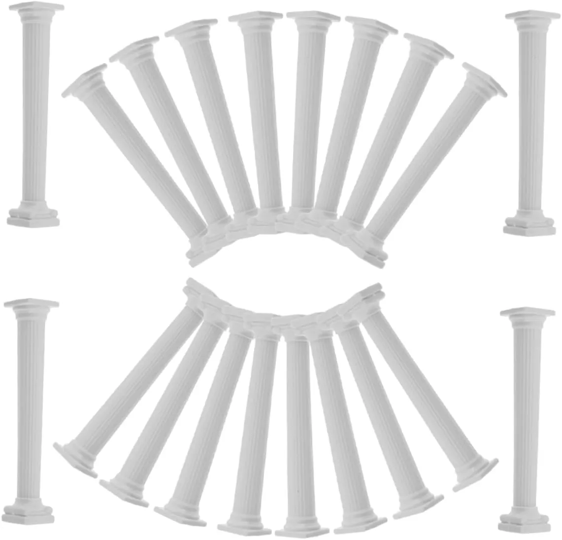 20Pcs Mini Roman Column Versatile Dollhouse Accessories Flexible Greek Column Stands for Wedding Table Decor Miniature Furniture and Micro