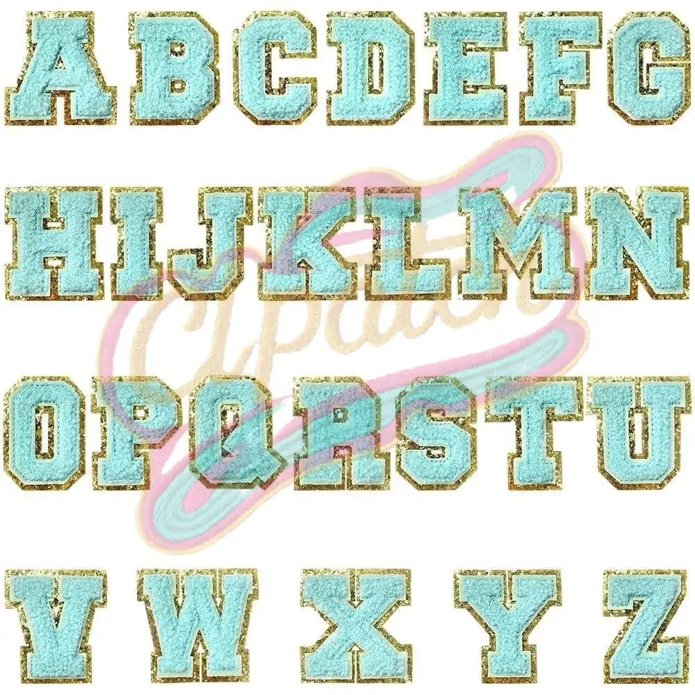 26 Alphabet Patches Letter Patches for DIY Supplies  A-Z Chenille letter embroidered iron on patches for clothes-Hat-Bag