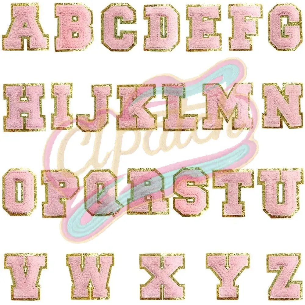 26 Alphabet Patches Letter Patches for DIY Supplies  A-Z Chenille letter embroidered iron on patches for clothes-Hat-Bag