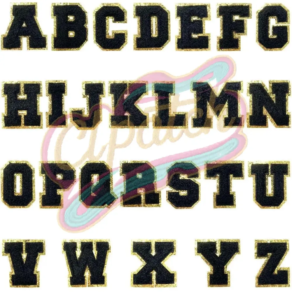 26 Alphabet Patches Letter Patches for DIY Supplies  A-Z Chenille letter embroidered iron on patches for clothes-Hat-Bag