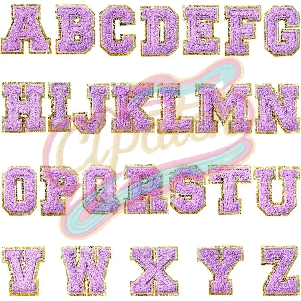 26 Alphabet Patches Letter Patches for DIY Supplies  A-Z Chenille letter embroidered iron on patches for clothes-Hat-Bag