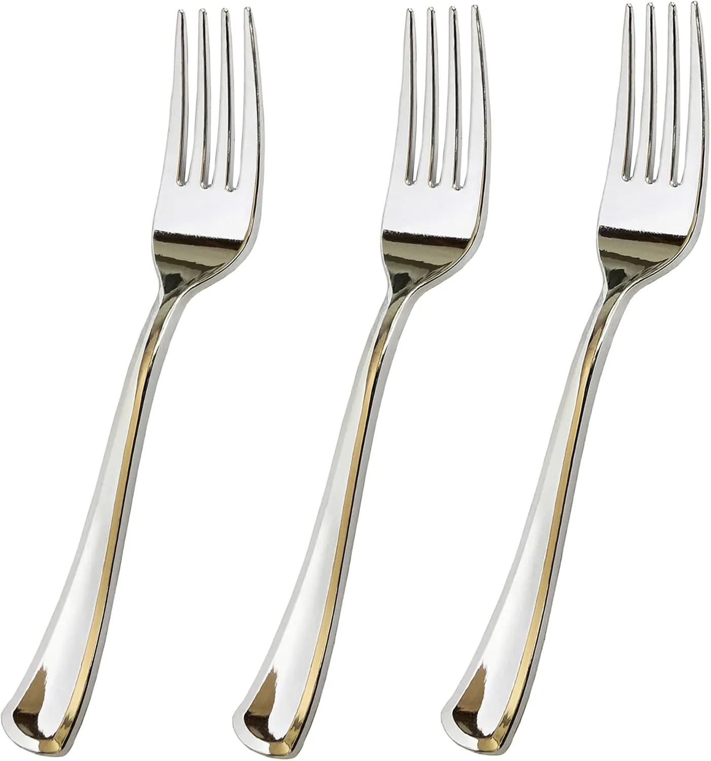 280 Piece Silver Plastic Forks Set - Reusable & Recyclable - Silver Plastic Forks for Weddings, Anniversaries, Showers, Parties - Elegant and Sturdy Utensils by JL Prime