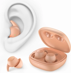 2.0 Sleep Earbuds, Noise Blocking Sleep Headphones, High Fidelity Invisible Ear Plugs-Hearing Protection, Mini Design for Side Sleepers, Bluetooth 5.4, Reusable Flexible Silicone-Pink