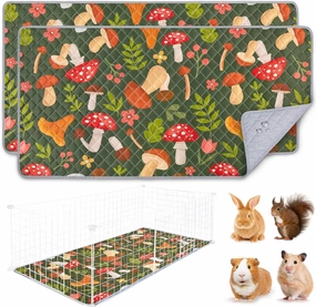 2 Pack Guinea Pig Bedding, Washable Guinea Pig Cage Liner Reusable Guinea Pig Mat Waterproof Guinea Pig Bedding Super Absorbant Guinea Pig Pee Pads