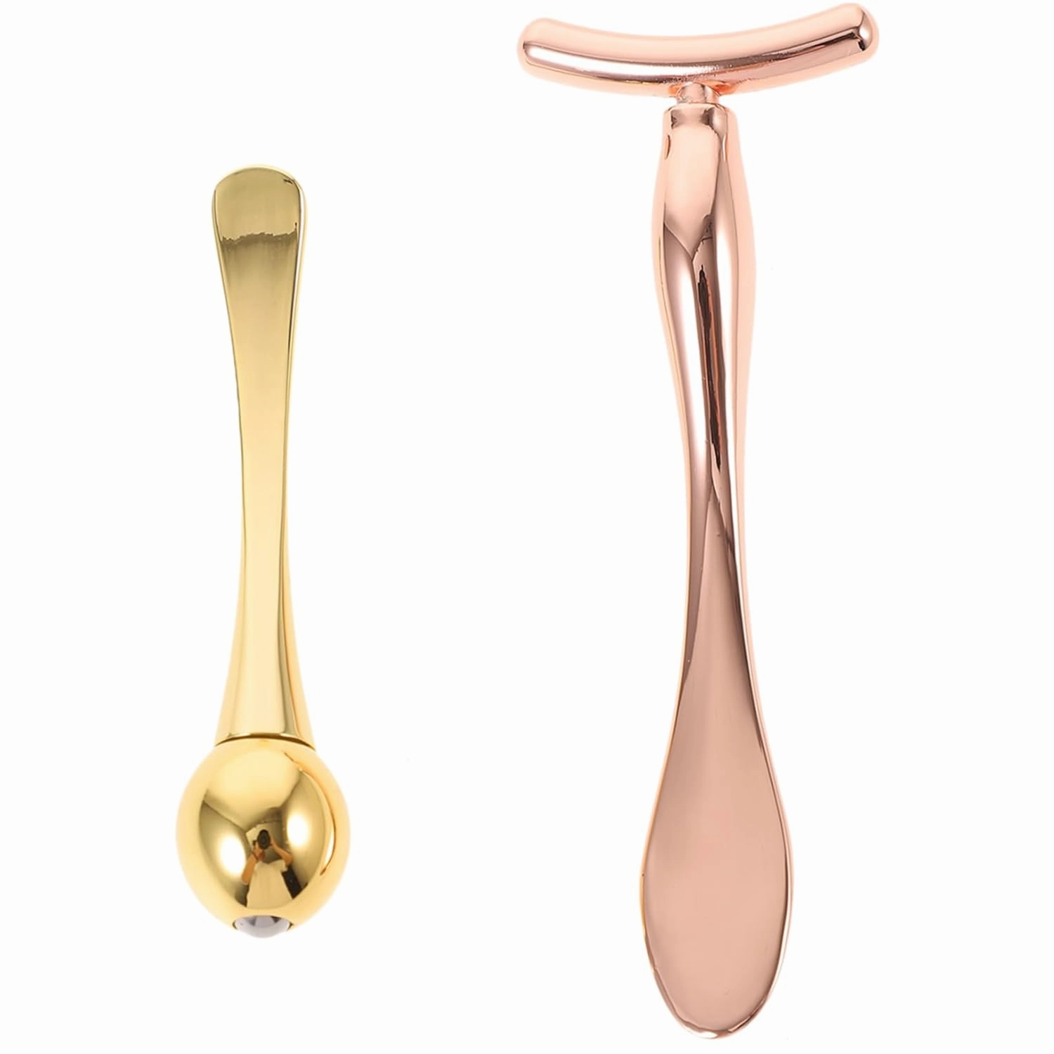 2 Sets Eye Massage Stick T-shaped Roller Portable Facial Massager for Eye Circles