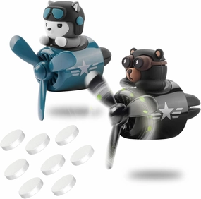 2pcs Bear Pilot Car Air Fresheners Cute Cartoon Automotive Air Outlet Propeller Car Diffuser Creative Car Perfume Decoration for Car Vent Clips for Women Men Cool Car Accessories (Bear   Teddy Bear)