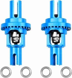 2Pcs Vgoohobby Metal Ball Differential W/Bearing Upgrade Part Compatible with WLtoys 1/28 K969 K979 K989 K999 P929 P939 Mini-Q Mini-Z AWD IW04 RC Car (Blue)