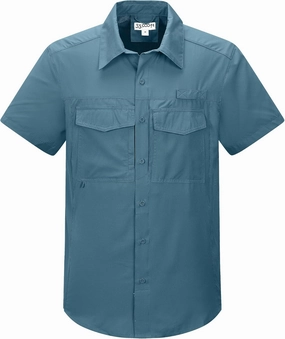 33,000ft Men's Fishing Shirts Lightweight Cool Quick Dry Sun Protection UV Short Sleeve Shirt for Casual Hiking Safari Travel