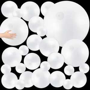 36 Pcs Inflatable Beach Balls Bulk 6" 12" 16" 24" 40" Multiple Sizes PVC Summer Swimming Pool Ball for Adults Outdoor Beach Hawaii Water Games Party Decorations
