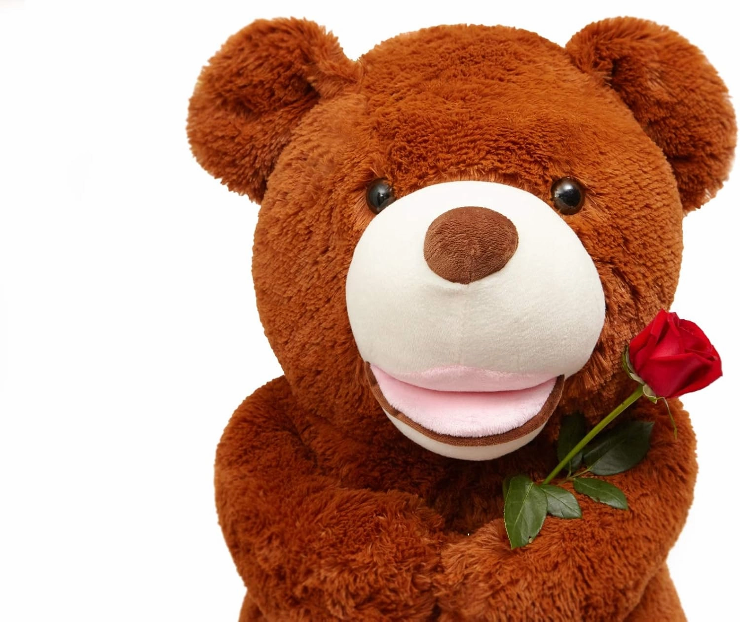 37 Inch Giant Teddy Bears Stuffed Animal Plush Toy with Footprints Life Size Big Bear, Dark Brown