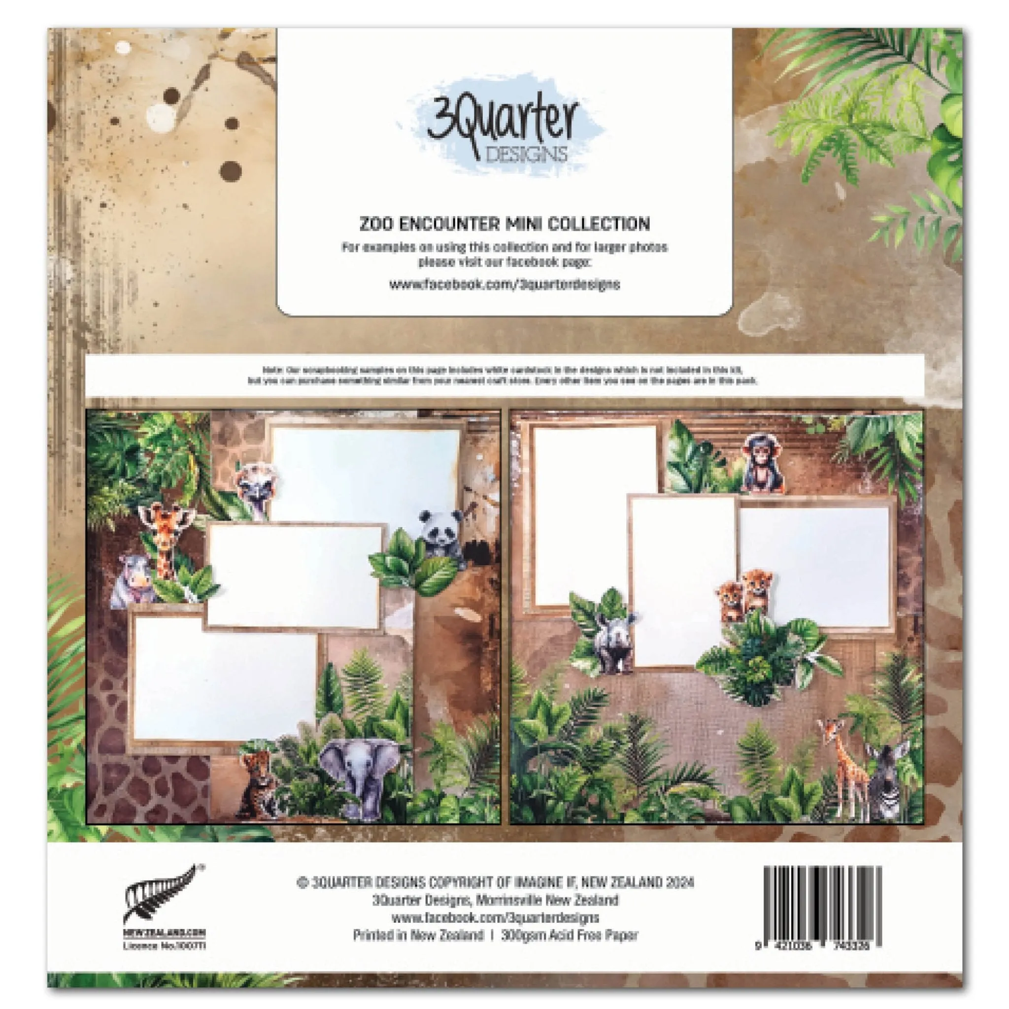 3Quarter Designs - 12x12 Mini Collection - Zoo Encounter