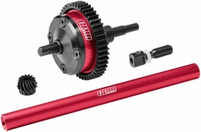 4140 Carbon Steel   7075 Alloy Centre Complete Differential for Traxxas 1:16 Mini Maxx 4WD 107154-1 / Mini XRT VXL-3S 108076-1 Monster Truck Upgrades - Red