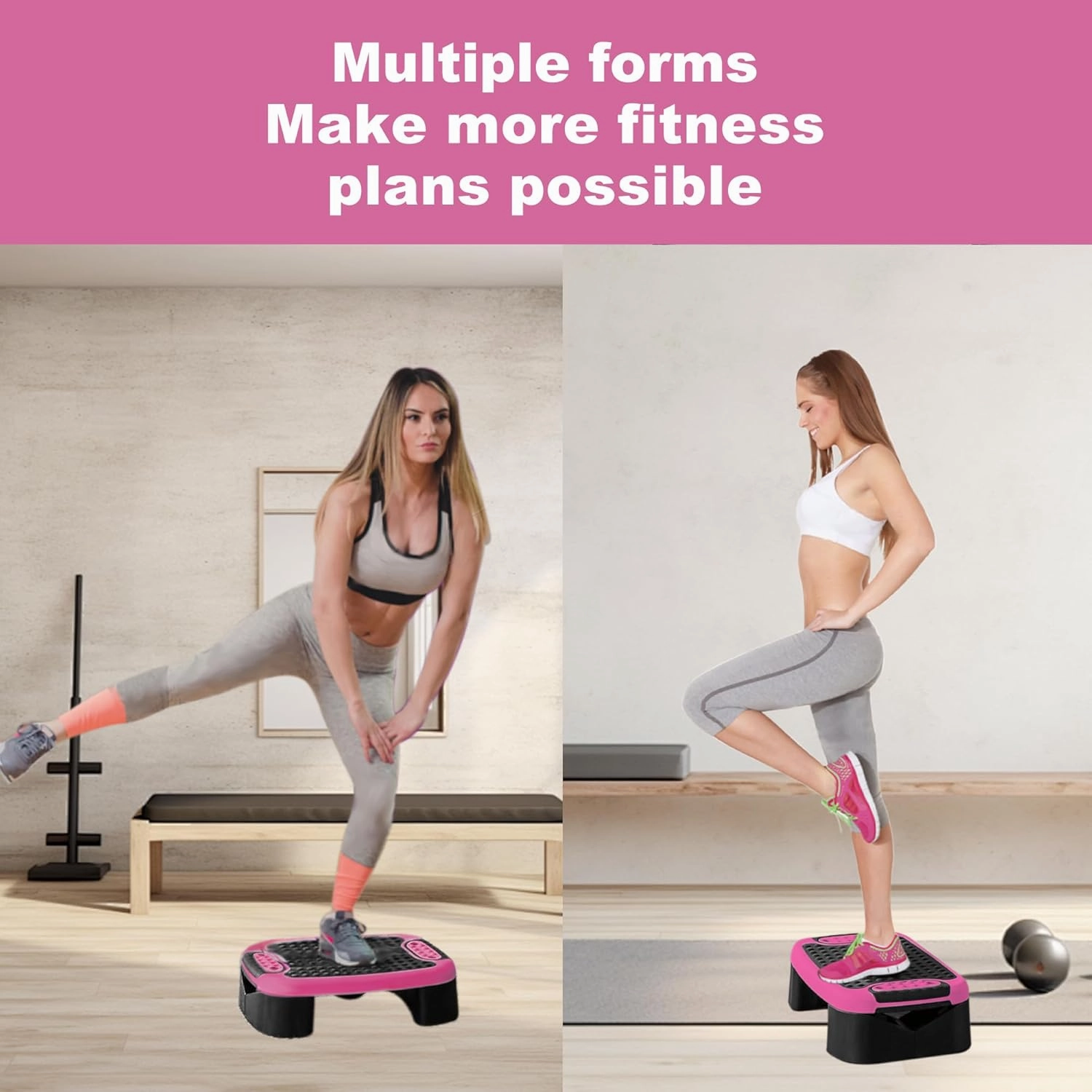 4-In-1 Aerobic Balance Board and Step Up Exercise Platform - Adjustable Multifunctional Balance Board Slant Board, Steppers for Exercise - Home Workout Non Slip Stepper Platform