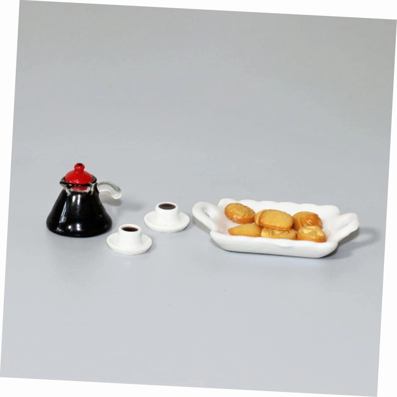 4 Sets Miniature Kitchen Set Decorative Tiny Food Mini Coffee Mug Tiny Cup Smooth Surface Craftsmanship