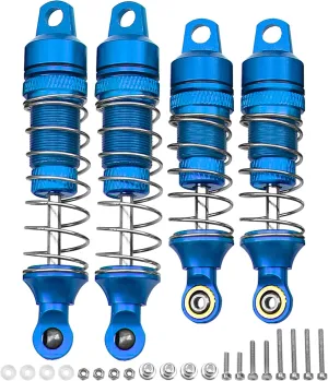 4Pack Vgoohobby Shock Absorber Front Rear Damper Suspension Compatible with 1/18 losi Mini T 2.0 Mini-B 2WD RC Stadium Upgrade Parts (Blue)