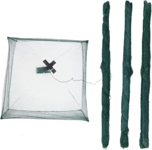 4Pcs Portable Fishing Net Automatic Fish Guard for Freshwater Saltwater Fishing Easy to Use Crayfish Crab Catching Gear Lightweight Umbrella Design