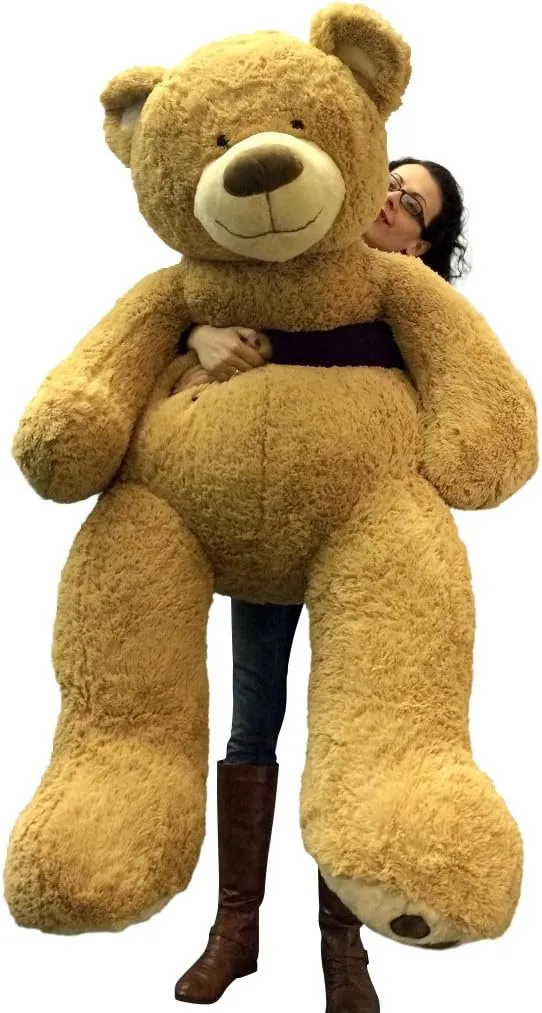 5 Foot Very Big Smiling Teddy Bear Soft with Bigfoot Paws, Giant Stuffed Animal Bear