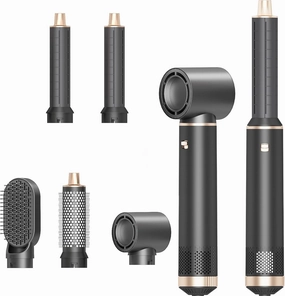 5-in-1 Hair Dryer Brush Set, Hot Air Curling Brush, Straightening Brush, Volumizing Brush