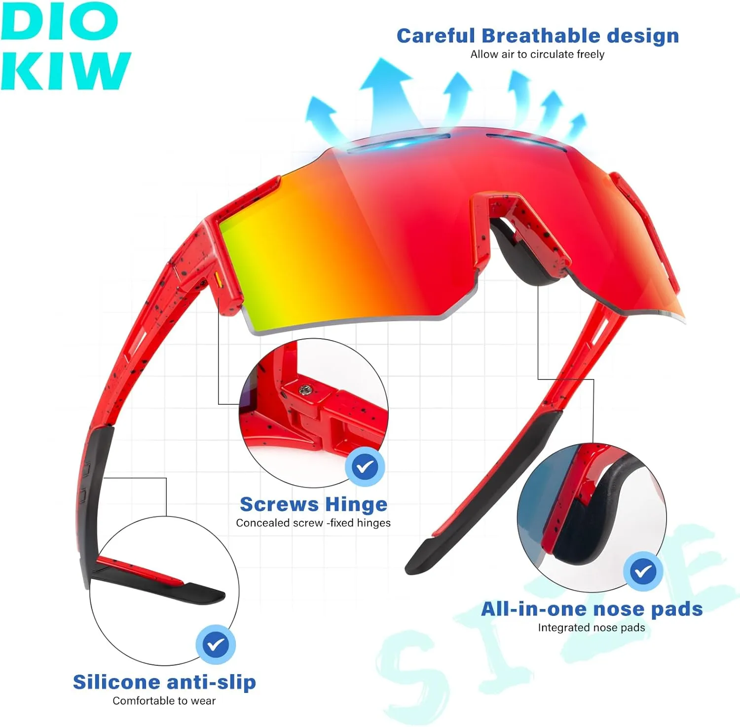 5PACK Polarized Kids sunglasses Youth Softball Cycling Sports Sun Glasses Boys Girls UV400 Protection Goggles