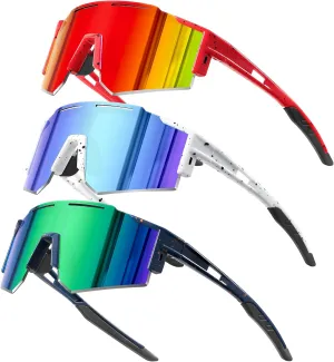 5PACK Polarized Kids sunglasses Youth Softball Cycling Sports Sun Glasses Boys Girls UV400 Protection Goggles