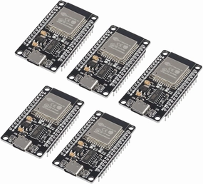 5PCS ESP-WROOM-32 ESP32 ESP-32S Type-C USB Development Board 2.4GHz Dual-Mode WiFi   Bluetooth Dual Cores Microcontroller Processor Integrated with Antenna RF AMP Filter AP STA for Arduino