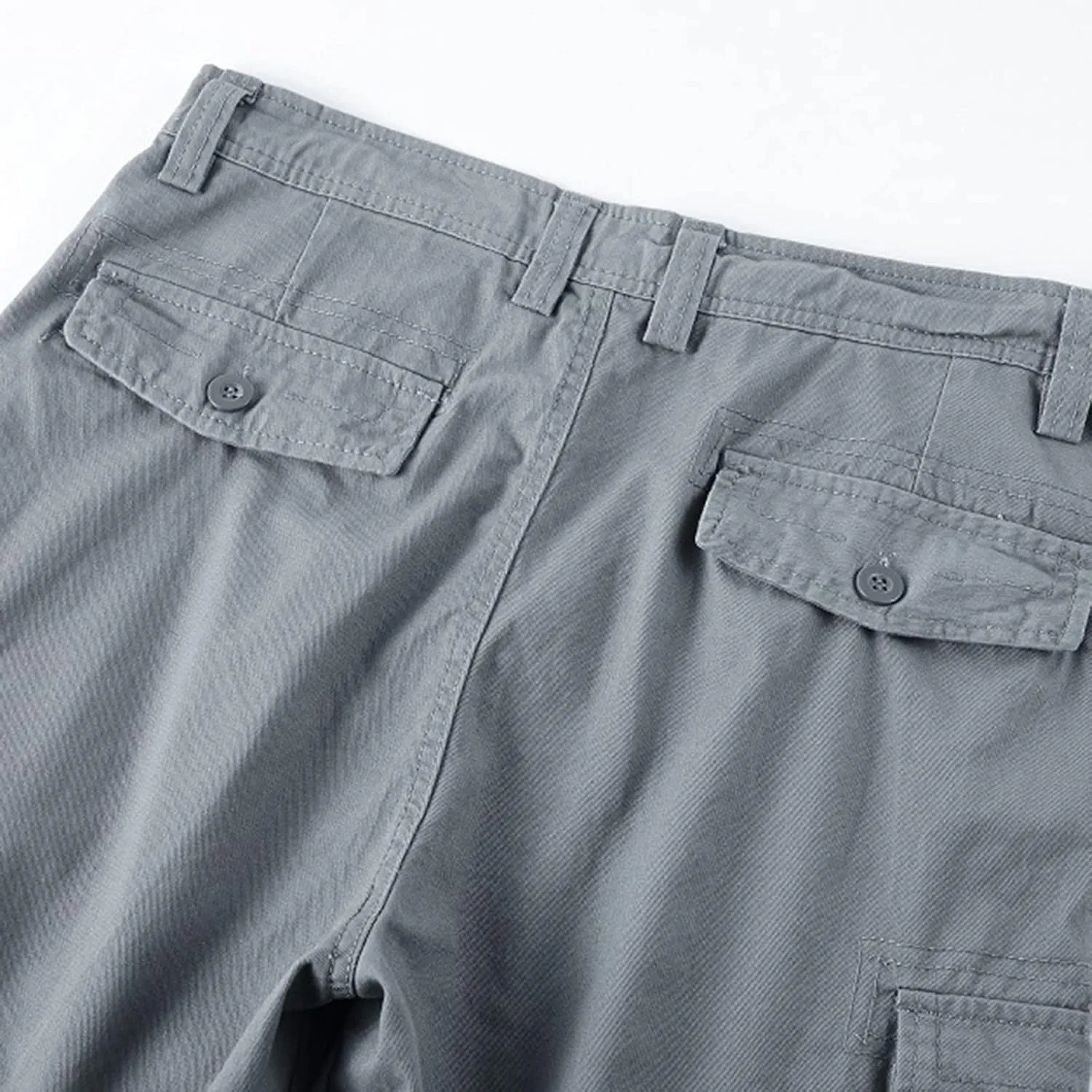 6 Inch Inseam Shorts Men 2023 Casual Cotton Buckle Zipper Multi Pockets Cargo Shorts Classic Fit Tooling Shorts